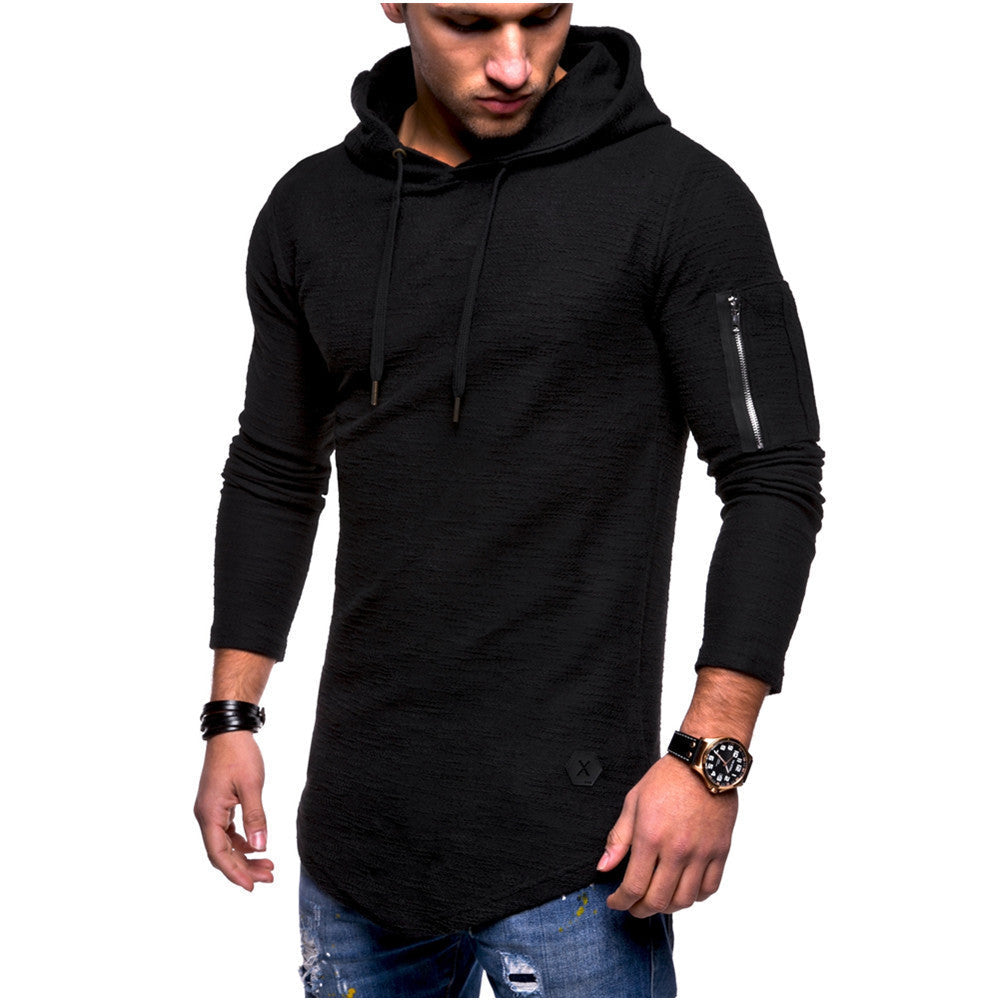 Herren lässiger Kapuzenpullover mit modischem Reißverschluss ModeGeist