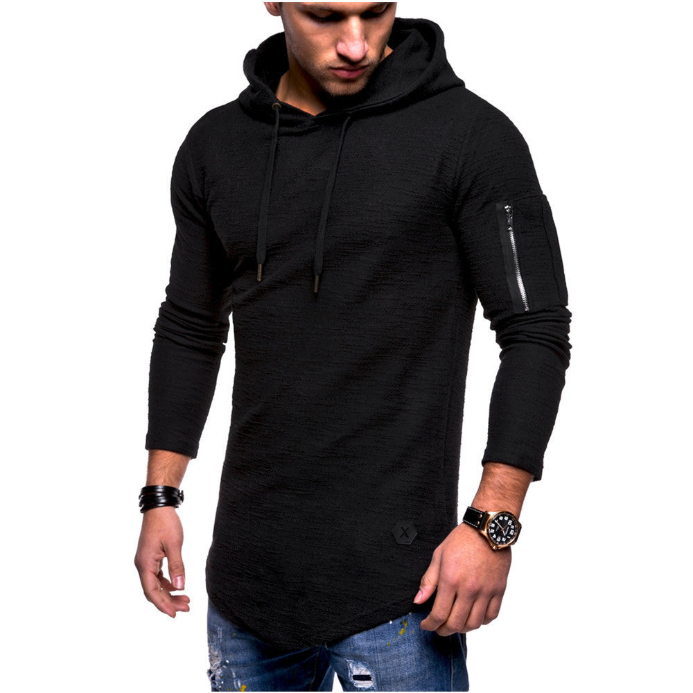Herren lässiger Kapuzenpullover mit modischem Reißverschluss ModeGeist
