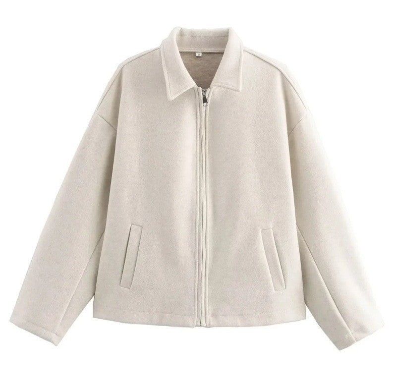 Damen modische cropped Wolljacke ModeGeist