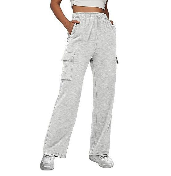 Damen Cargo-Hose mit weitem Bein und praktischen Seitentaschen ModeGeist