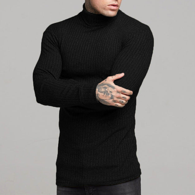 Herren modisches Langarmshirt mit Rollkragen ModeGeist