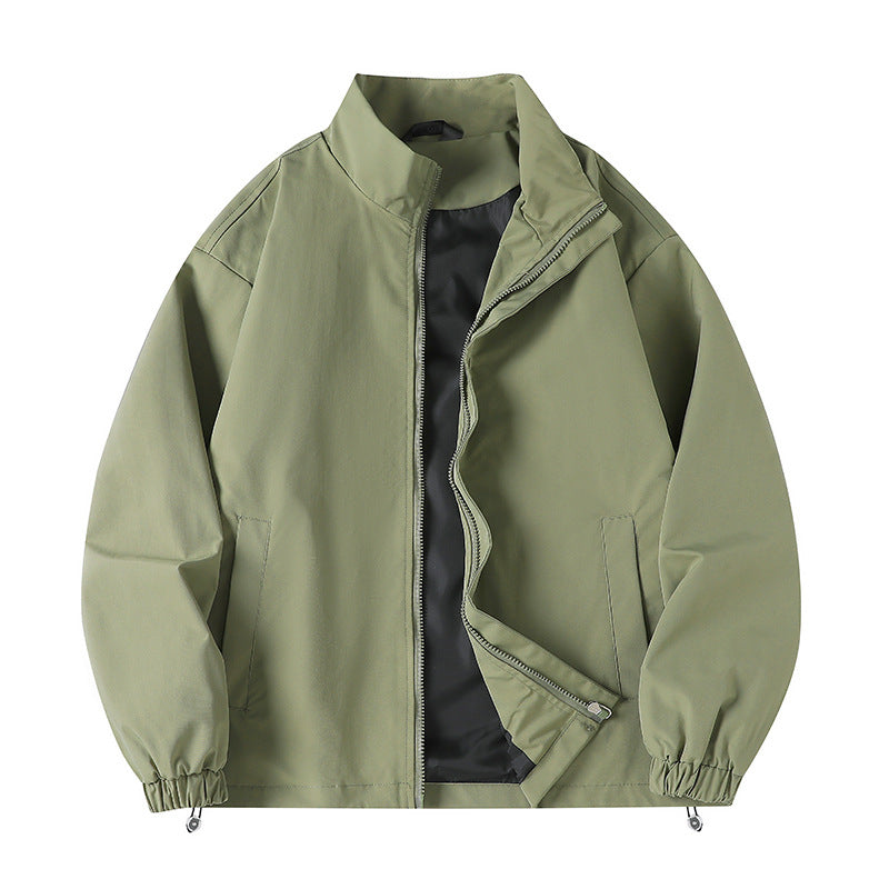 Herren lässige Windjacke mit hochabschließendem Kragen und praktischen Taschen ModeGeist