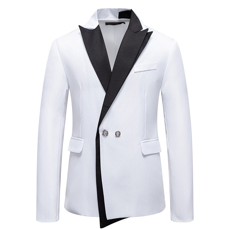 Herren Eleganter Smoking-Blazer mit kontrastreichem Revers ModeGeist