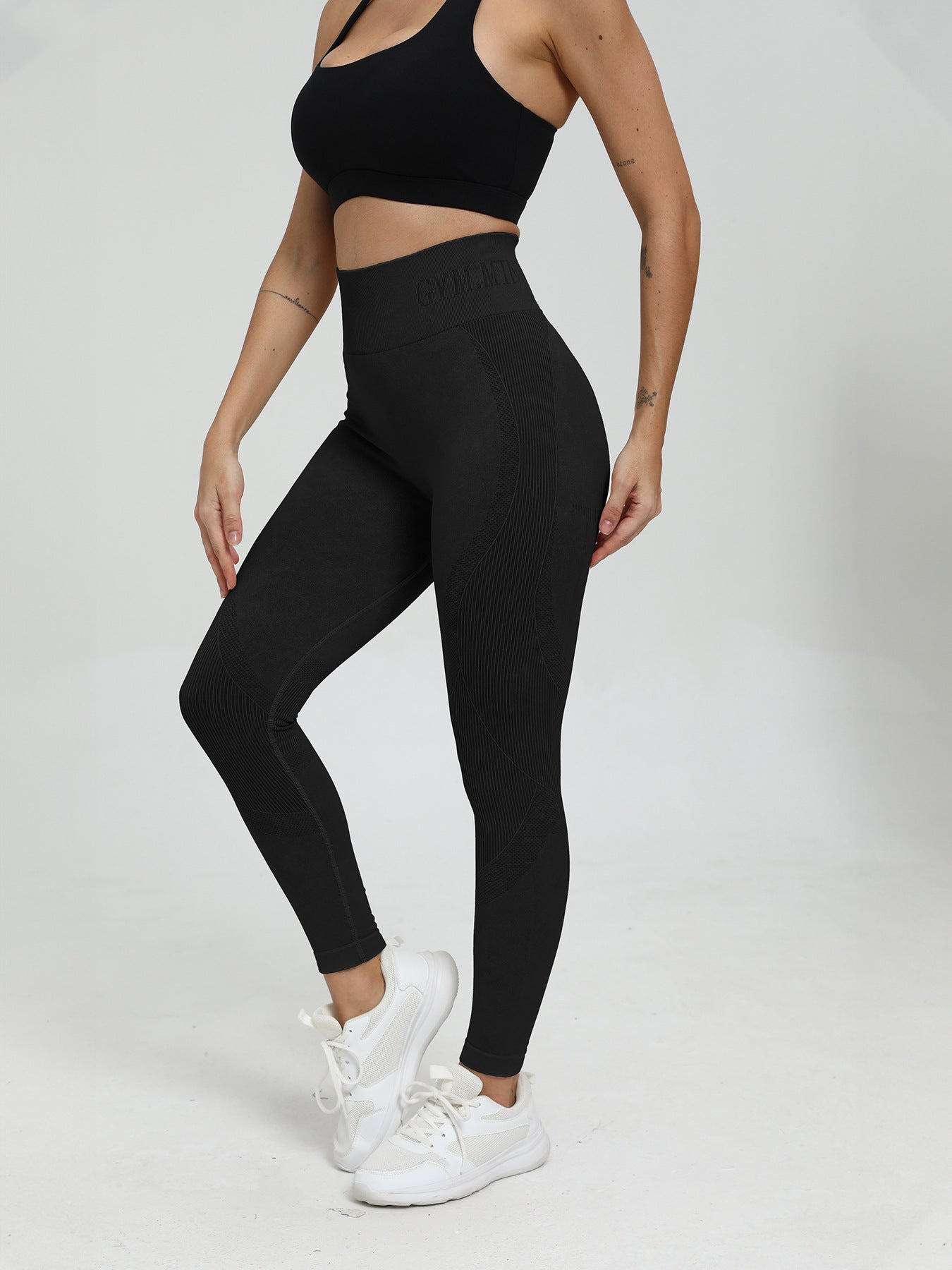 Damen Hochwertige Sportleggings mit hohem Bund ModeGeist
