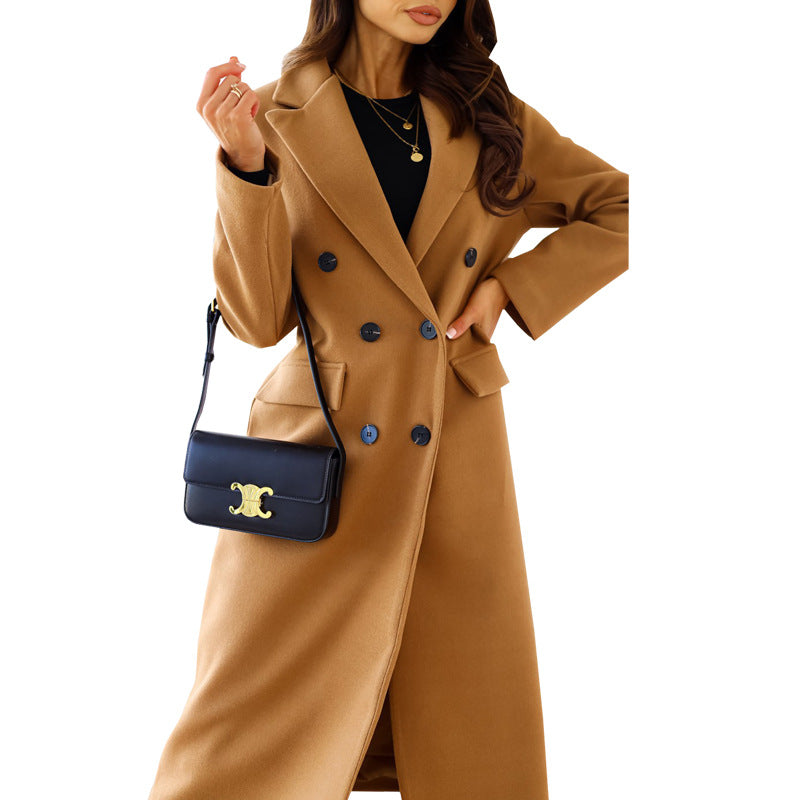 Damen Elegante und modische Wollmantel ModeGeist