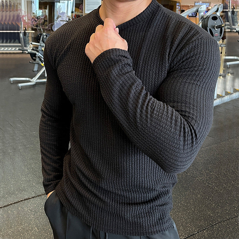 Herren Langarmshirt mit strukturiertem Gewebe ModeGeist