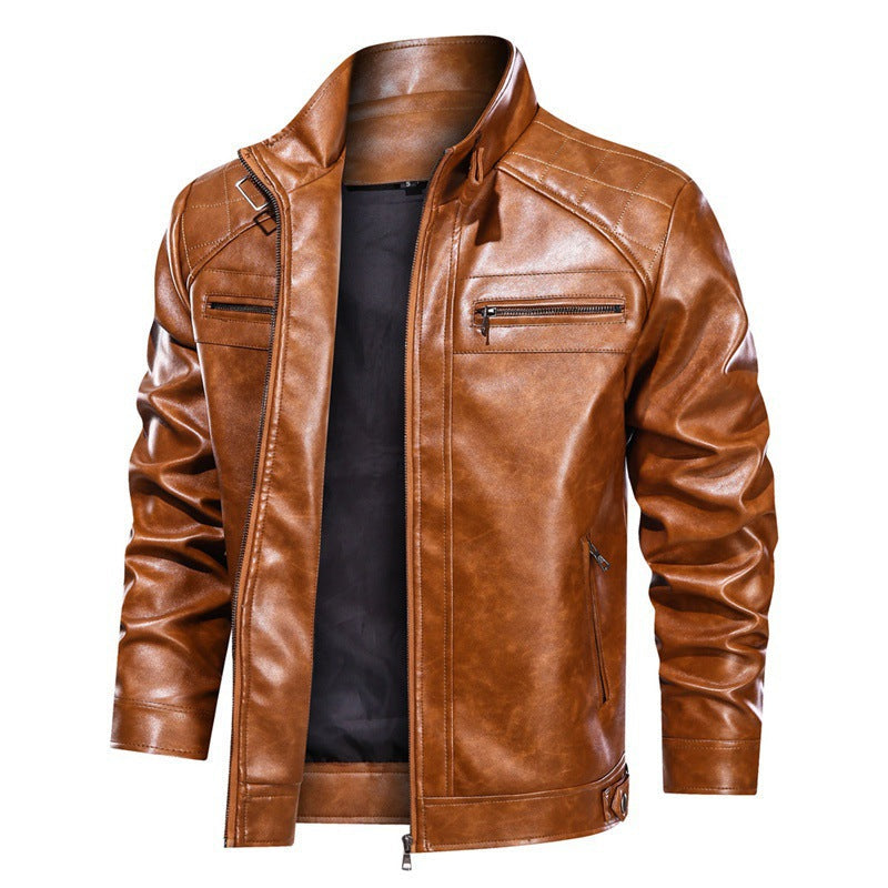 Herren modische Motorradjacke mit praktischen Taschen ModeGeist