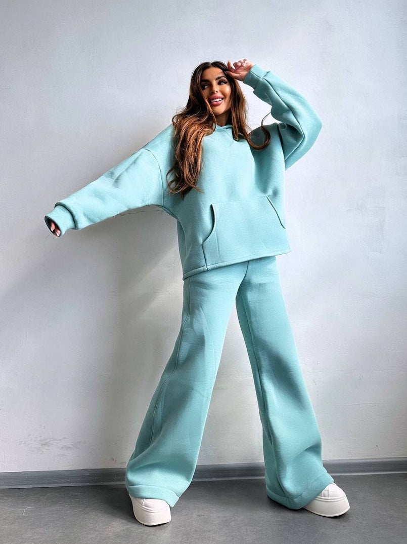 Damen Cooles Oversized Hoodie und weite Freizeithose ModeGeist