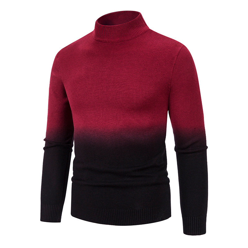 Herren rollkragen Pullover mit Farbverlauf ModeGeist