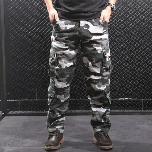 Herren Cargo-Hose mit multifunktionalen Taschen und modischem Camouflage-Design ModeGeist