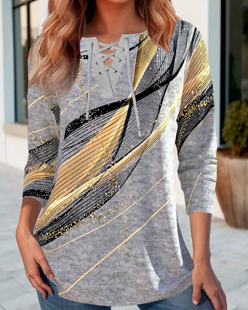 Trendiges Damen-Top mit modischem Schnürsystem von MODEGEIST