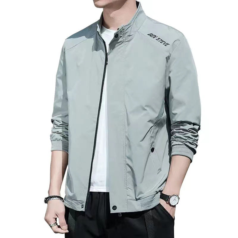 Herren sportliche Übergangsjacke mit hohem Kragen ModeGeist