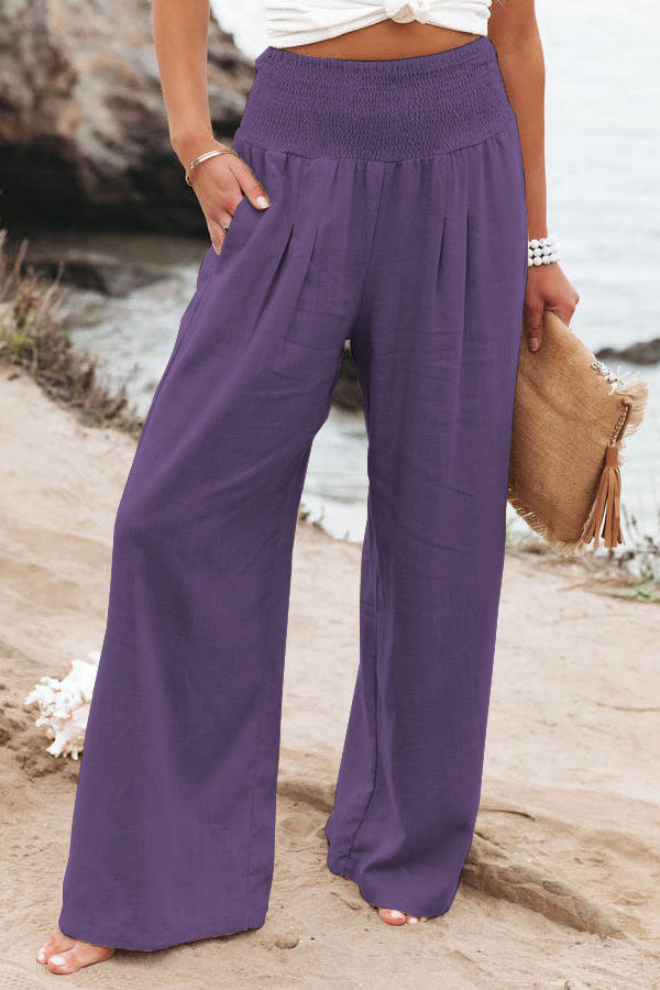 Damen Weite Leinenhose ModeGeist
