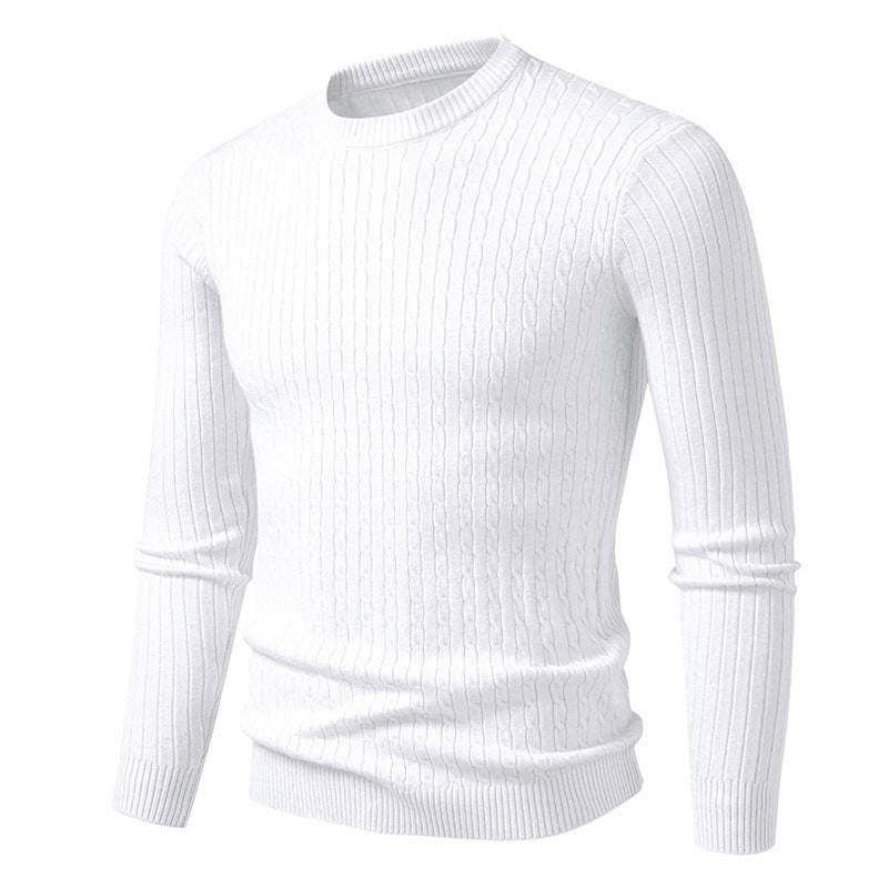 Herren modischer Strickpullover mit strukturiertem Zopfdesign ModeGeist