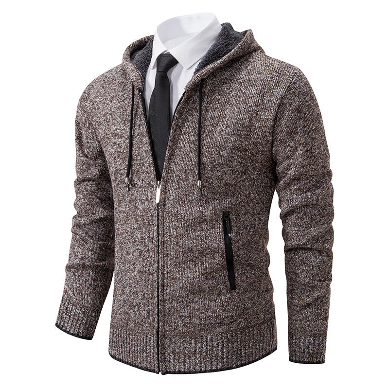 Herren Kapuzenjacke mit softem Fleece-Futter und eleganten Details ModeGeist