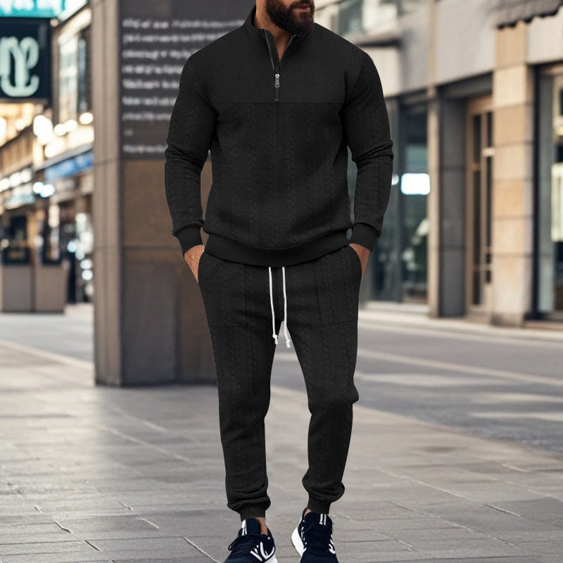 Herren Sportliches Freizeit-Set aus atmungsaktivem Material mit strukturiertem Design ModeGeist