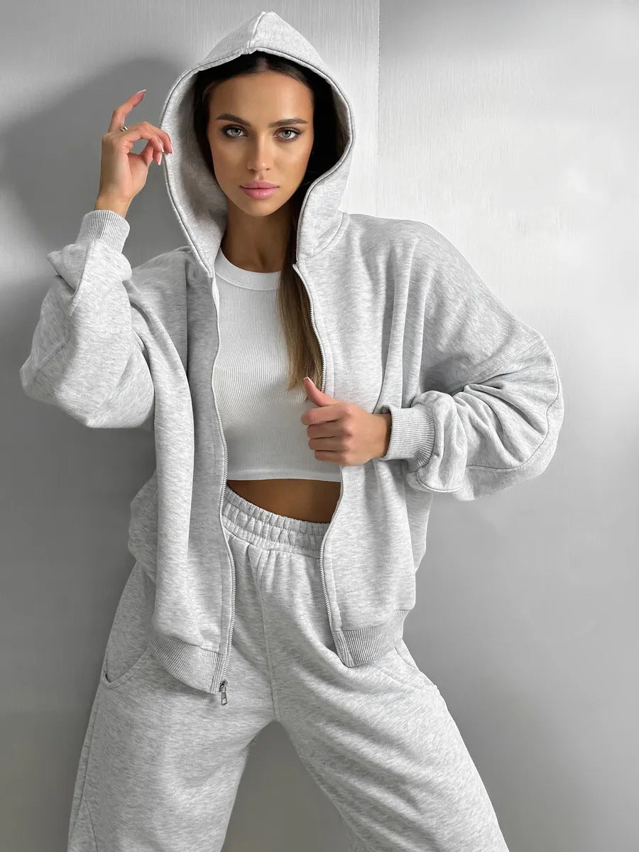 Damen Sportliches Oversized Sweatshirt und Jogginghose Set ModeGeist