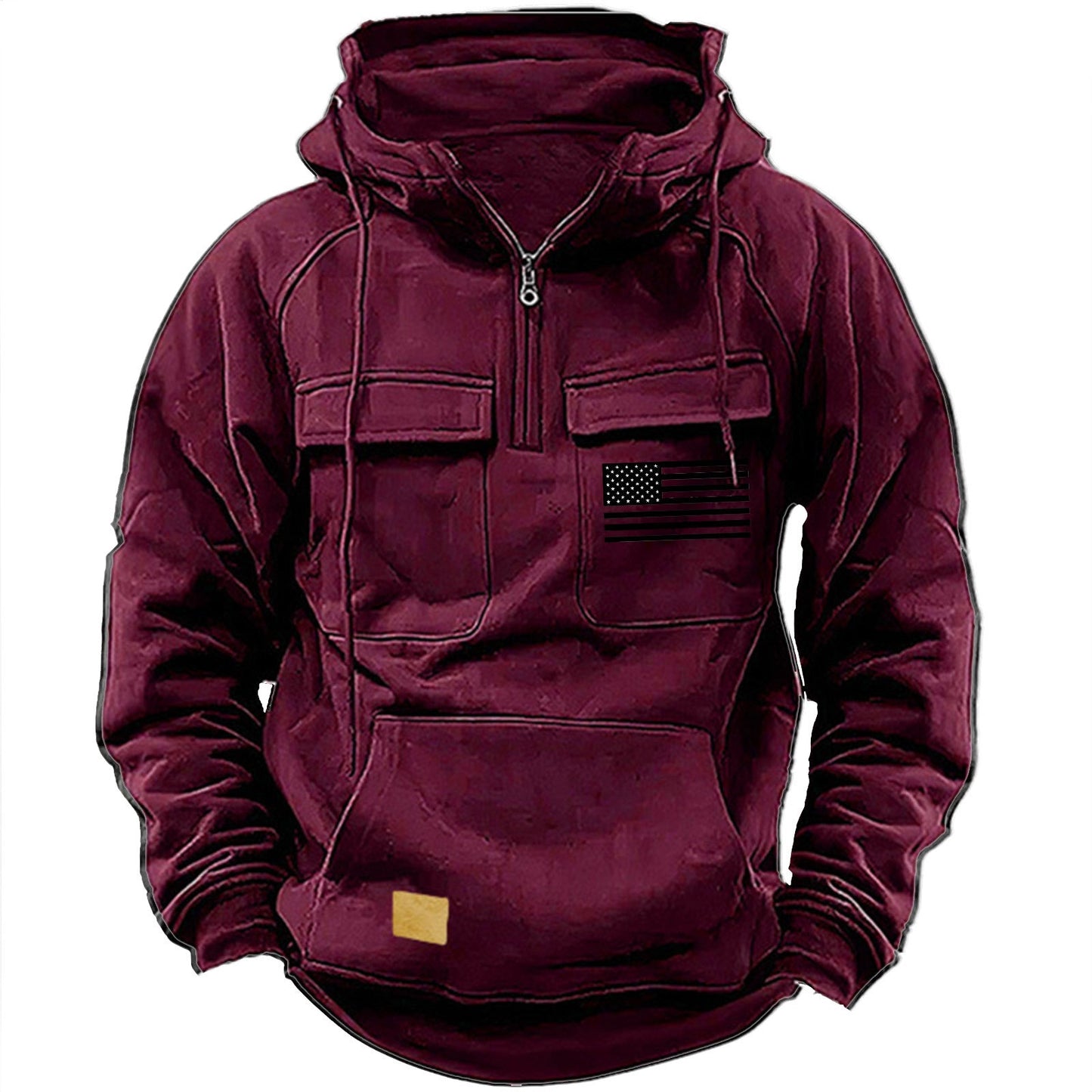 Herren praktische Kapuzenpullover mit zahlreichen Taschen ModeGeist