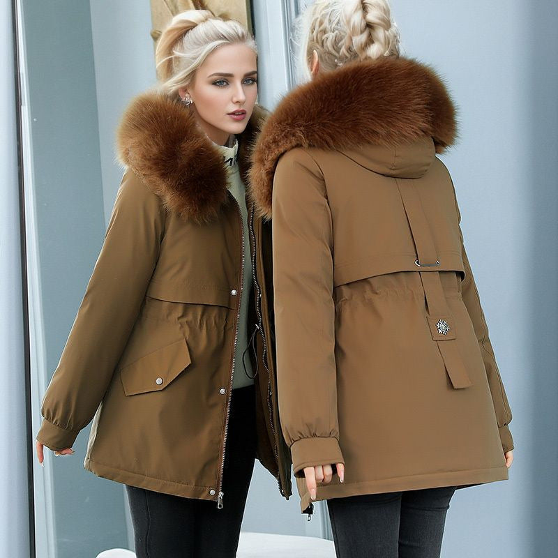 Damen isolierter Winterparka mit luxuriösem Kunstfellkragen und wärmendem Innenfutter ModeGeist