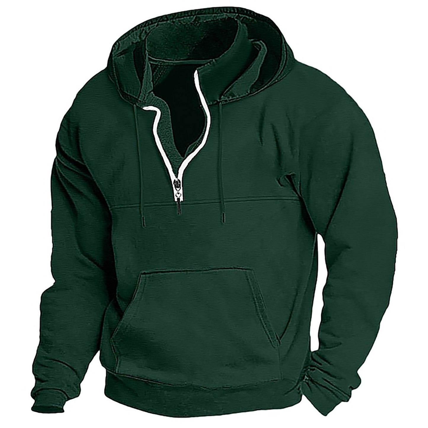Herren bequemer Kapuzenpullover mit durchgehendem Reißverschluss ModeGeist