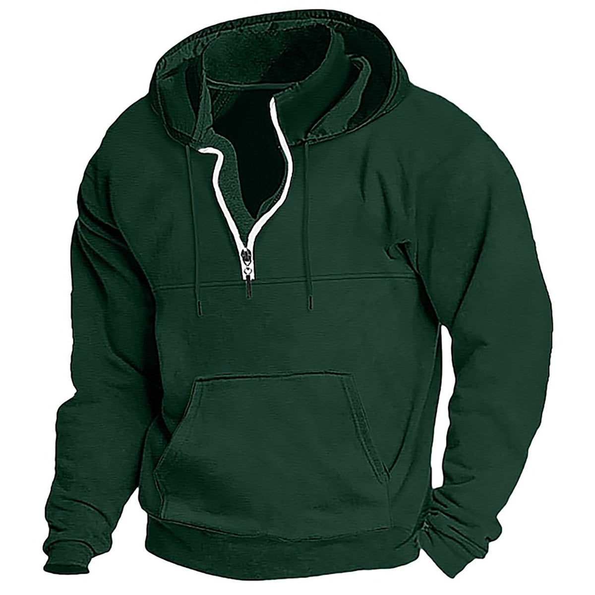 Herren bequemer Kapuzenpullover mit durchgehendem Reißverschluss ModeGeist