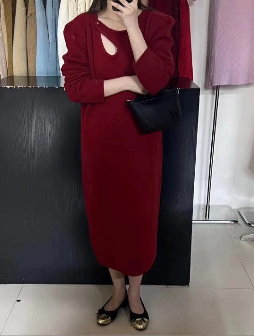 Damen Strickkleid mit modernem Design und eleganten Details ModeGeist