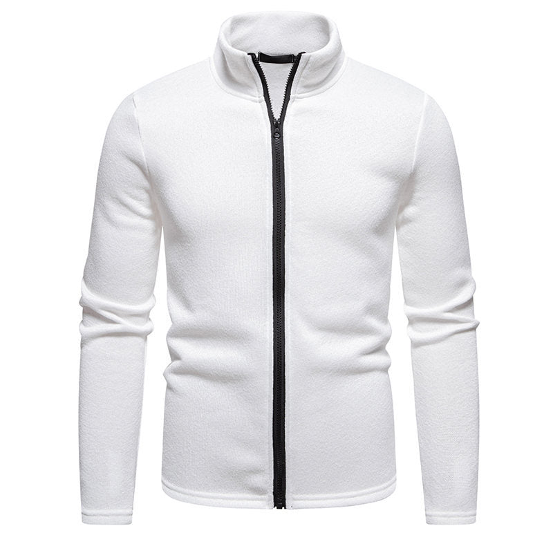 Herren Fleecejacke mit hoher Stehkragen und durchgehendem Reißverschluss ModeGeist