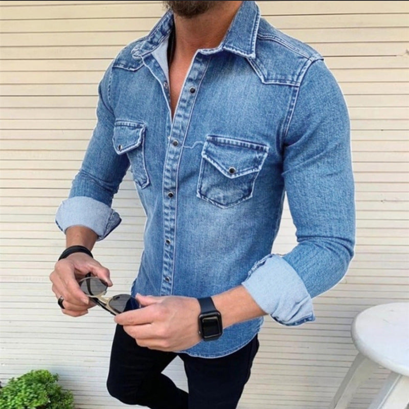 Herren Denim Hemd mit modernem Schnitt und praktischen Brusttaschen ModeGeist