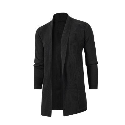 Herren Strickjacke mit offenem Schnitt und praktischen Taschen ModeGeist