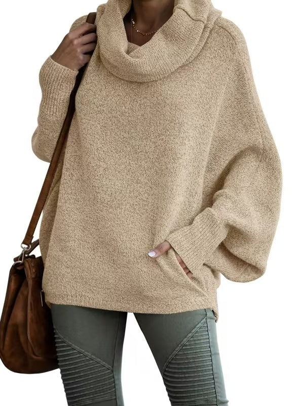 Damen Oversized Strickpullover mit Rollkragen ModeGeist