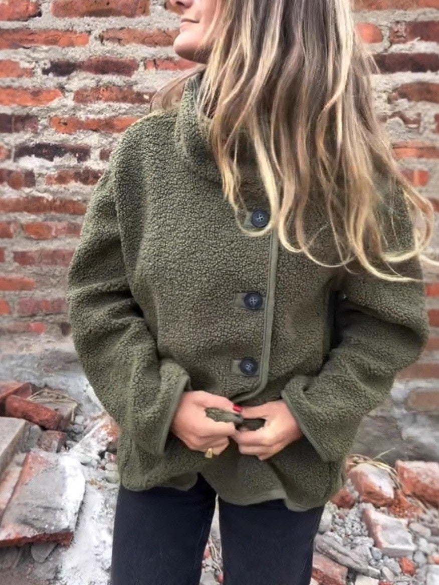 Damen lockere Fleecejacke ModeGeist