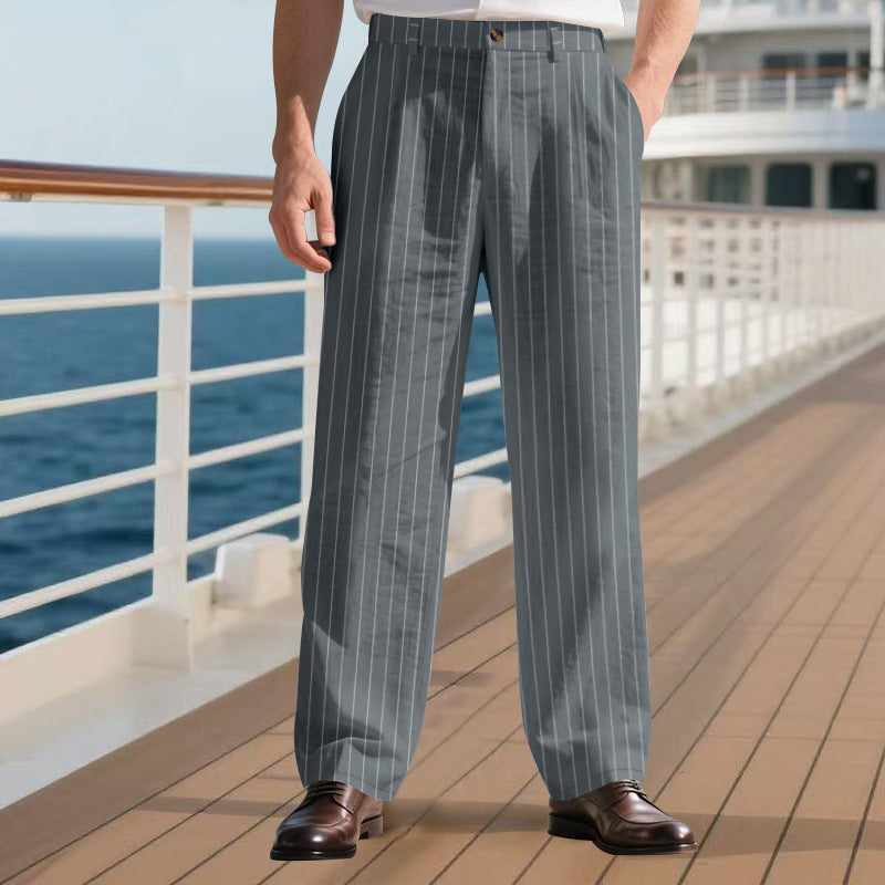 Herren elegante Anzughose mit schmalen Nadelstreifen ModeGeist