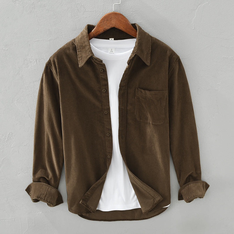 Elegantes Herren Retro Cordhemd für alle Anlässe