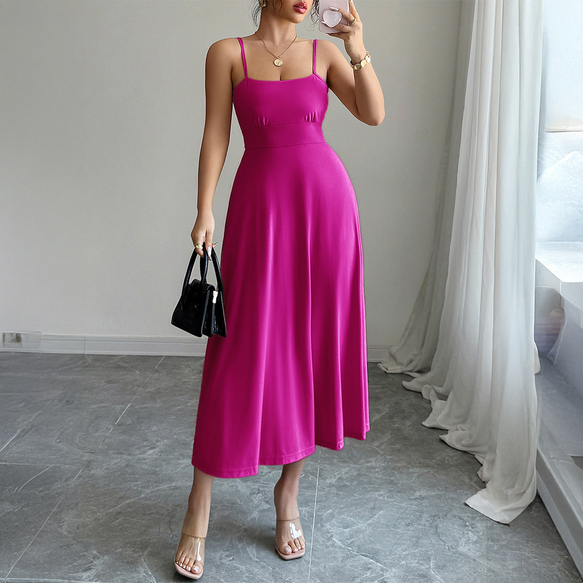 Modegeist Damen Midi-Kleid