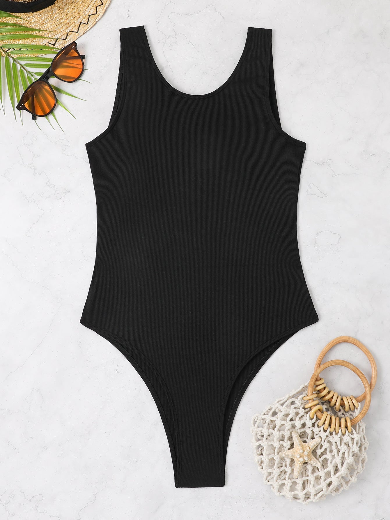 Eleganter Damen Badeanzug mit Rippstruktur von MODEGEIST