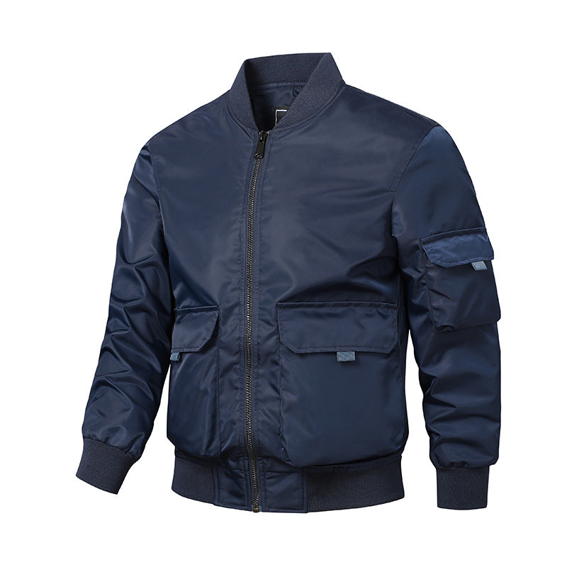 Herren sportliche Bomberjacke mit praktischen Taschen und elastischen Bündchen ModeGeist