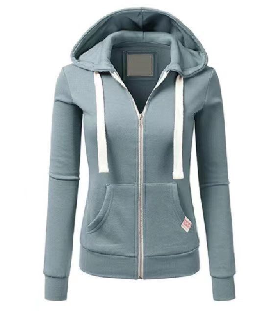 Damen sportliche Kapuzenjacke mit durchgehendem Reißverschluss und praktischen Taschen ModeGeist