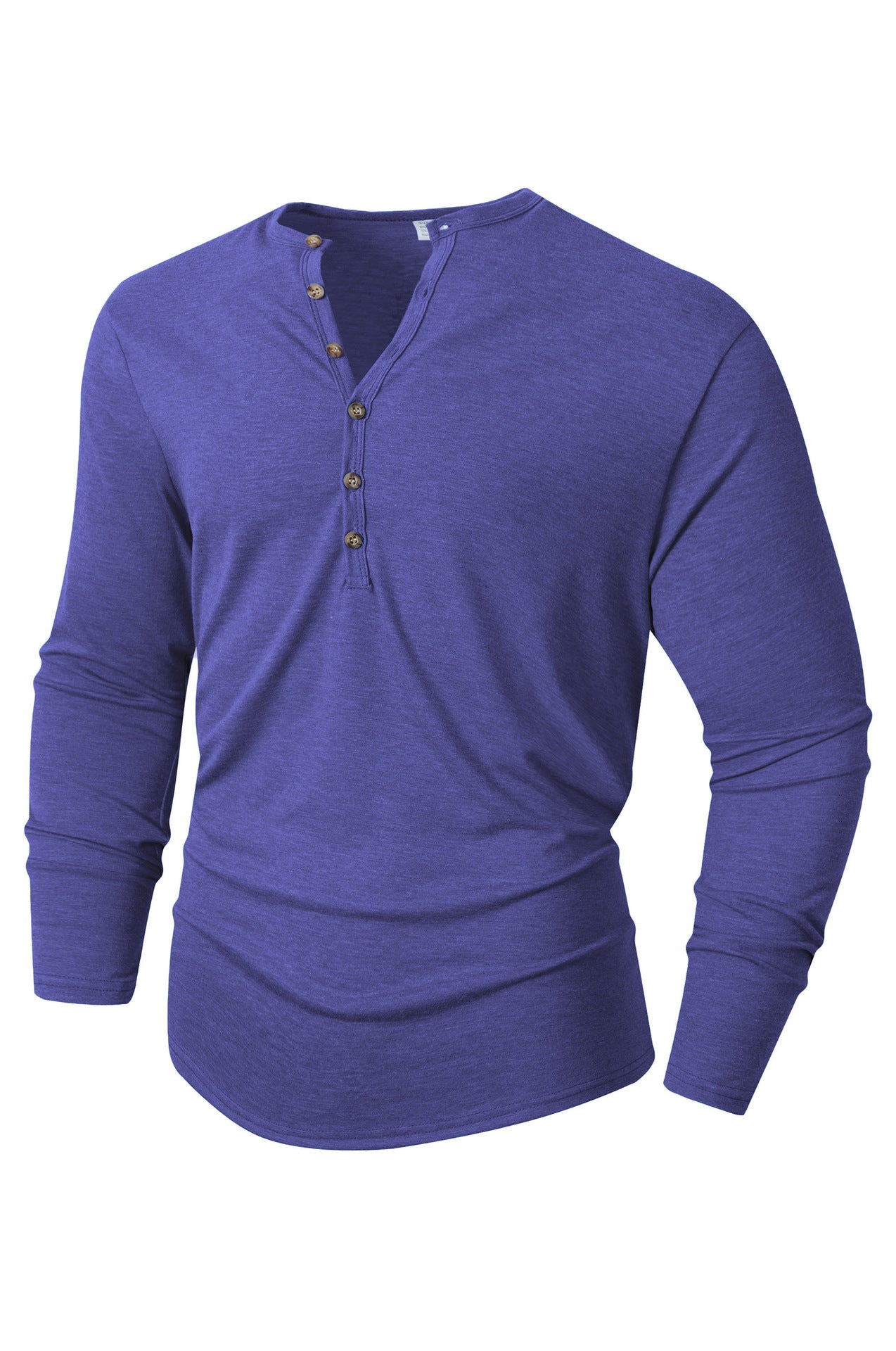 Herren Langarm Henley-Shirt mit Knopfleiste und weichem Baumwollmix ModeGeist