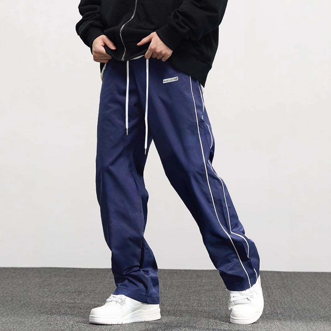 Herren Hochwertige Freizeithose mit verstellbarem Bund und seitlichen Streifen ModeGeist