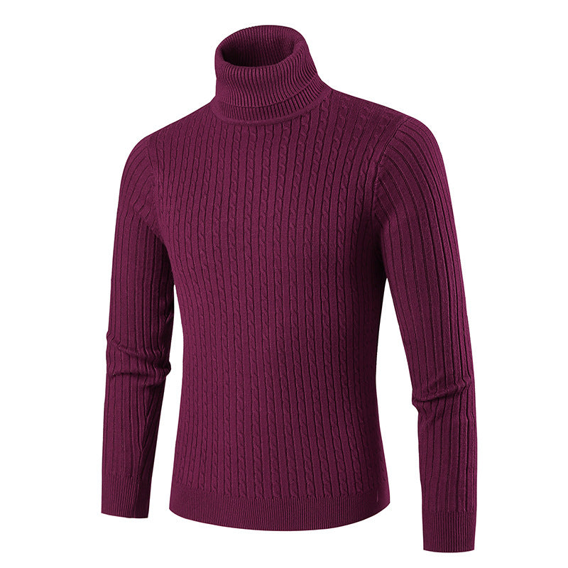 Herren modischer Rollkragenpullover aus strukturiertem Strick ModeGeist