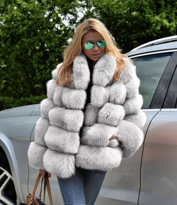 Damen Kunstpelz Bauschjacke ModeGeist