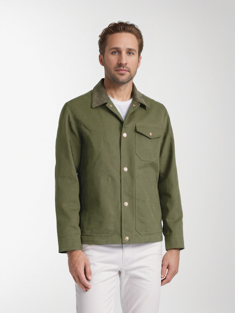 Herren zeitlose Jacke mit strukturiertem Design ModeGeist