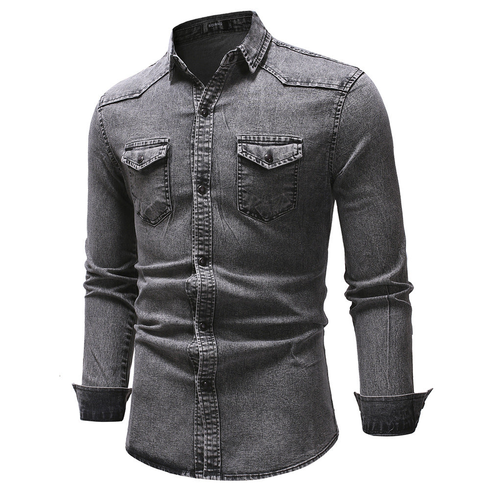 Herren Jeanshemd mit modernen Details und praktischen Taschen ModeGeist