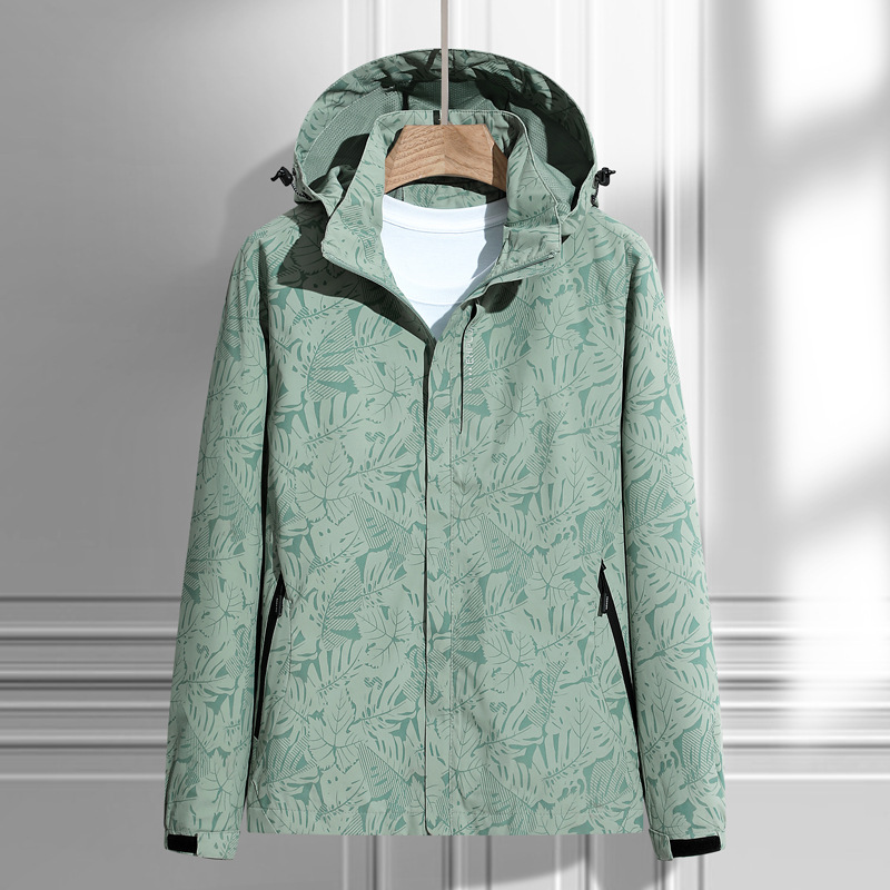 ModeGeist | Damen Windjacke mit Kapuze und Durchgehendem Reißverschluss