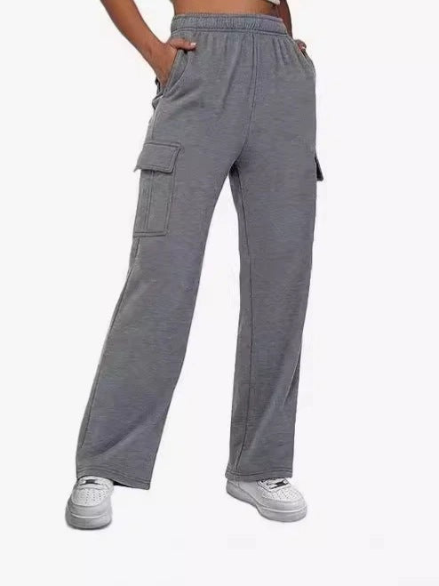 Damen Cargo-Hose mit weitem Bein und praktischen Seitentaschen ModeGeist