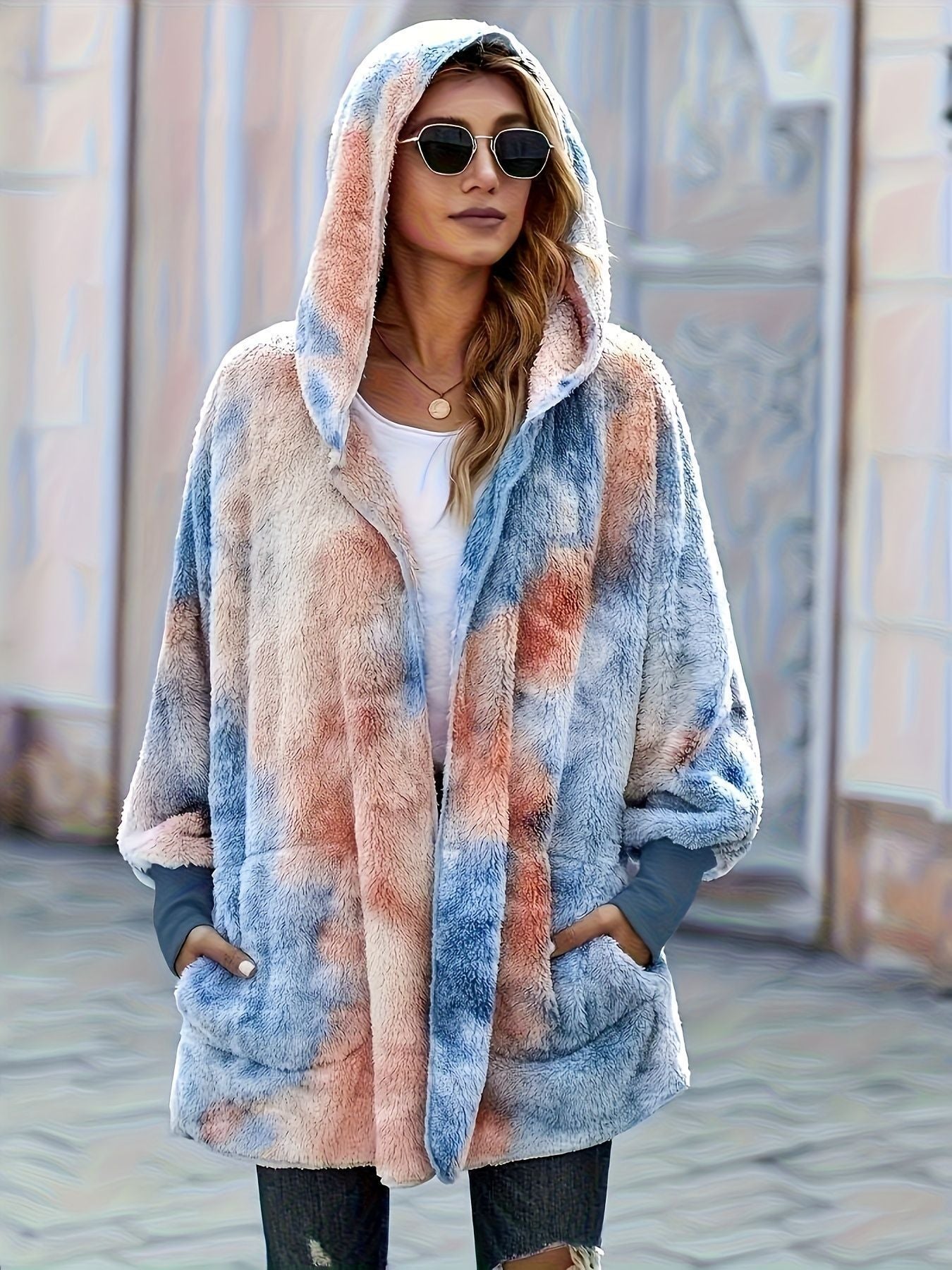 Damen Kapuzenjacke aus kuscheligem Teddyfell ModeGeist