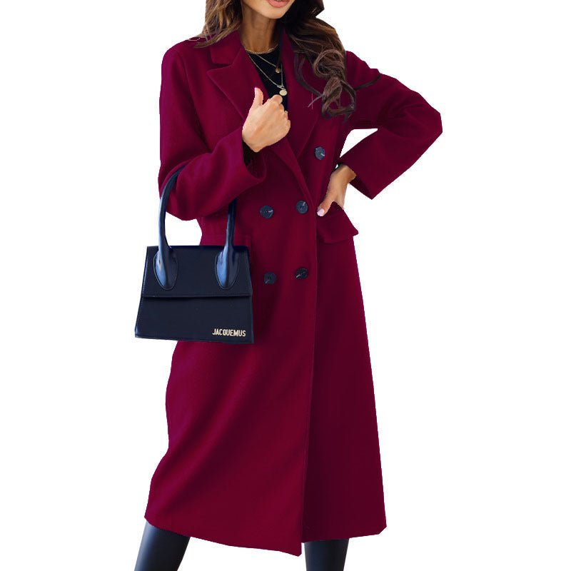 Damen Elegante und modische Wollmantel ModeGeist