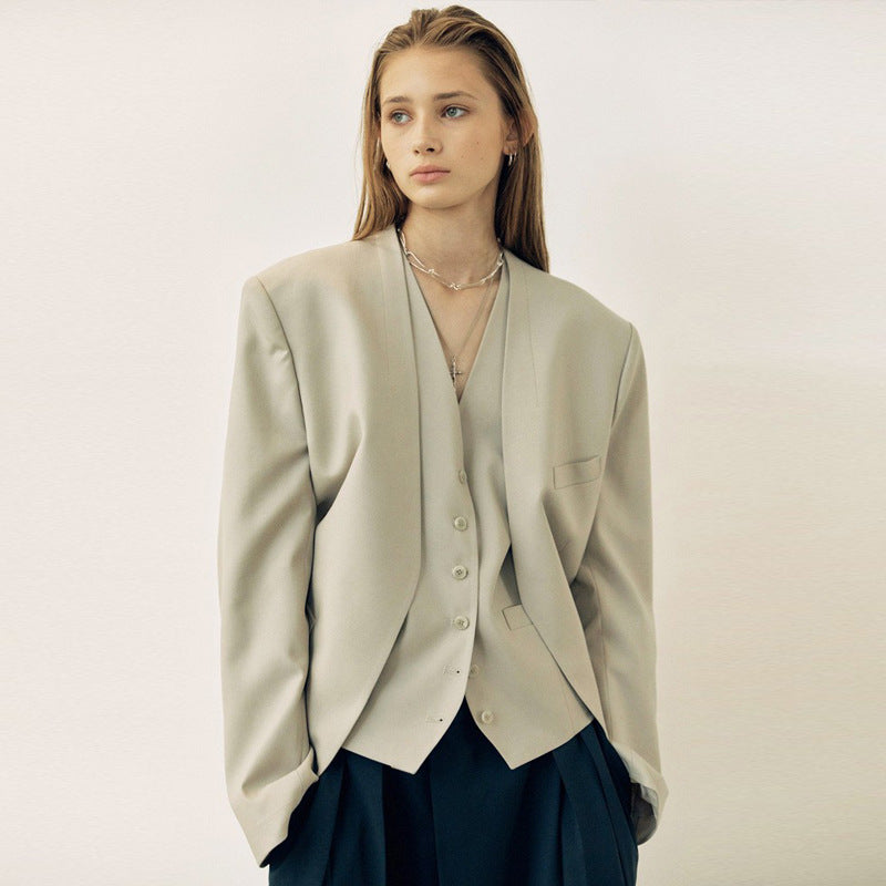 Stilvolles Damen Blazer-Set im Oversize-Schnitt mit modernen Details