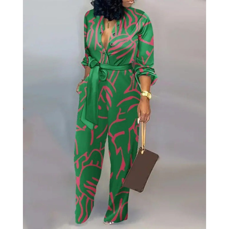 Damen Denim Jumpsuit mit modischem Patchwork-Design und praktischen Taschen ModeGeist