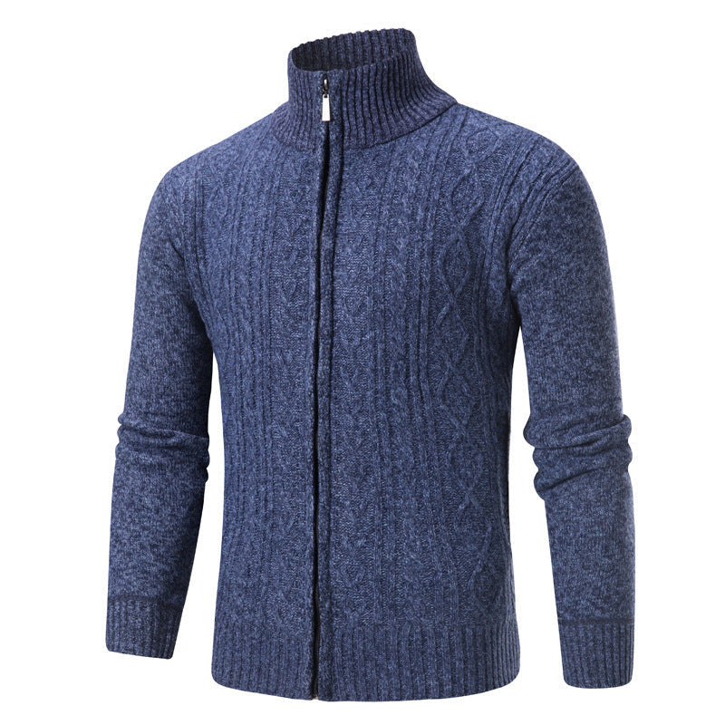 Herren modischer Strickpullover mit Stehkragen ModeGeist